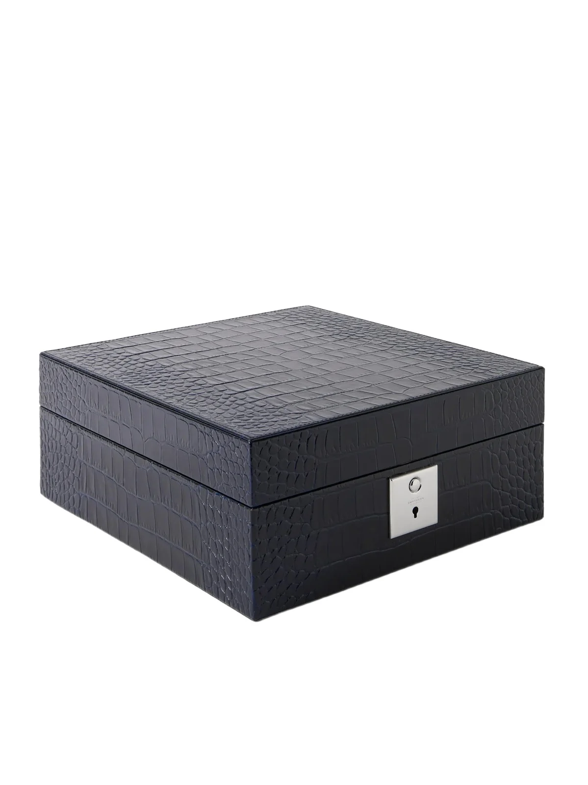 Mara Croc-Effect Leather Six-Piece Watch Box - Men