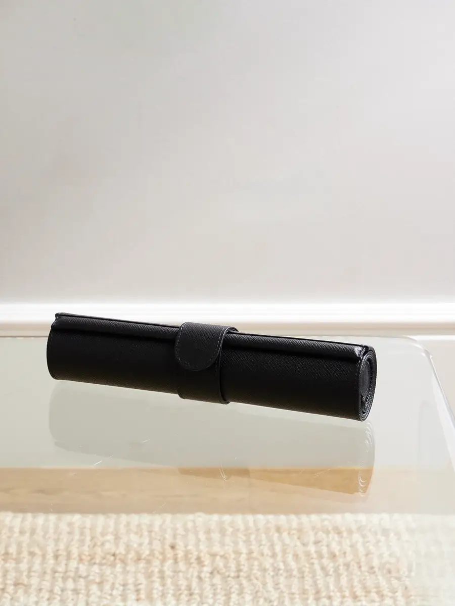 Smythson Cross-Grain Leather Backgammon Roll - Men | Thumbnail 3