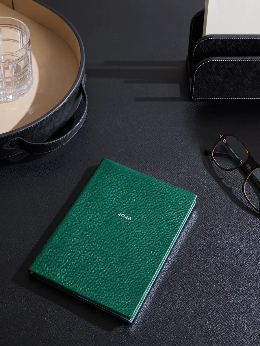 Smythson 2026 Soho Panama Cross-Grain Leather Diary - Men | Thumbnail 2 Smythson 2026 Soho Panama Cross-Grain Leather Diary - Men | Thumbnail 2