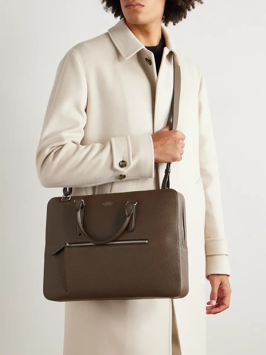 Smythson Full-Grain Leather Briefcase - Men | Thumbnail 2