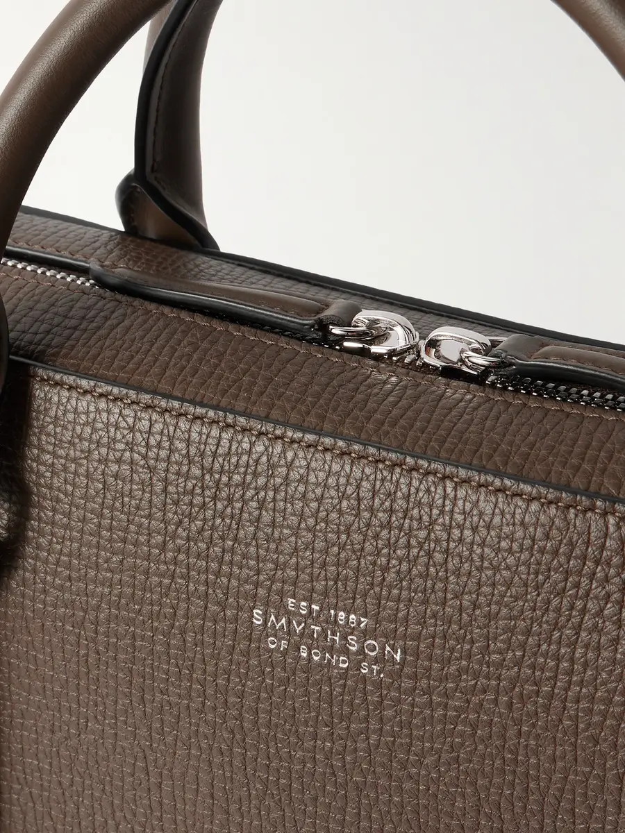 Smythson Full-Grain Leather Briefcase - Men | Thumbnail 4
