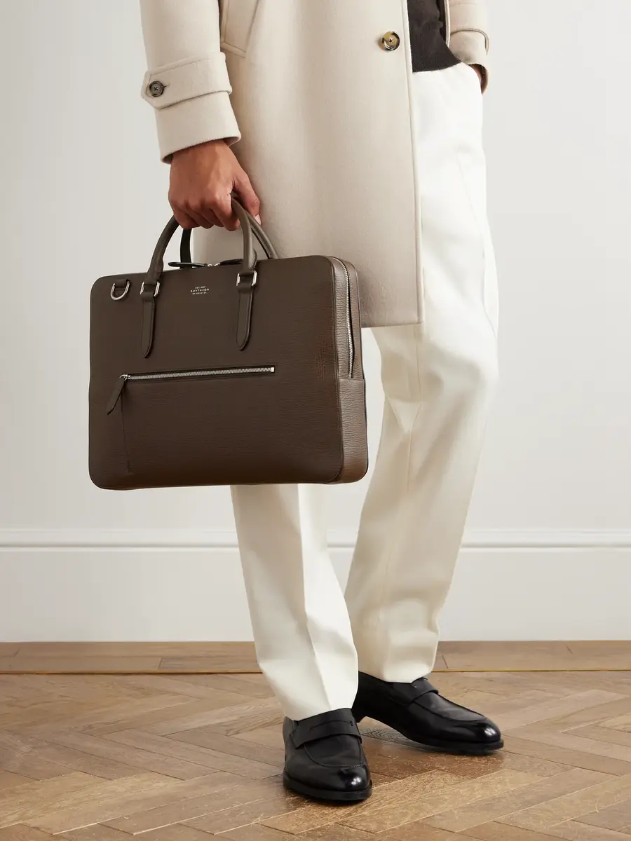 Smythson Full-Grain Leather Briefcase - Men | Thumbnail 6