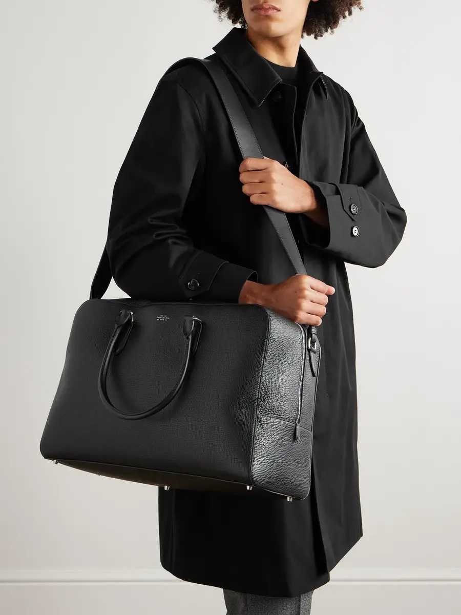 Smythson Ludlow Leather Weekend Bag - Men | Thumbnail 6