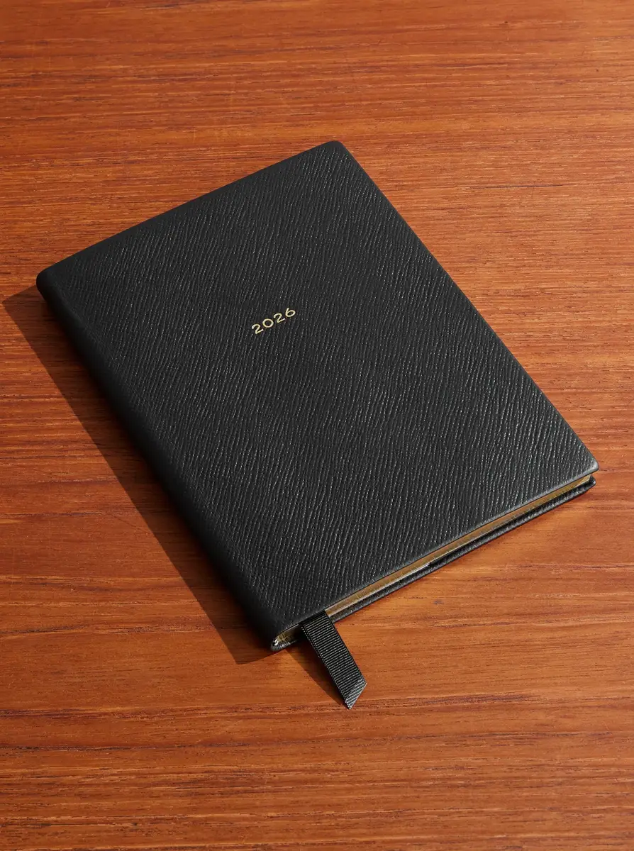 Smythson 2026 Soho Panama Cross-Grain Leather Diary - Men