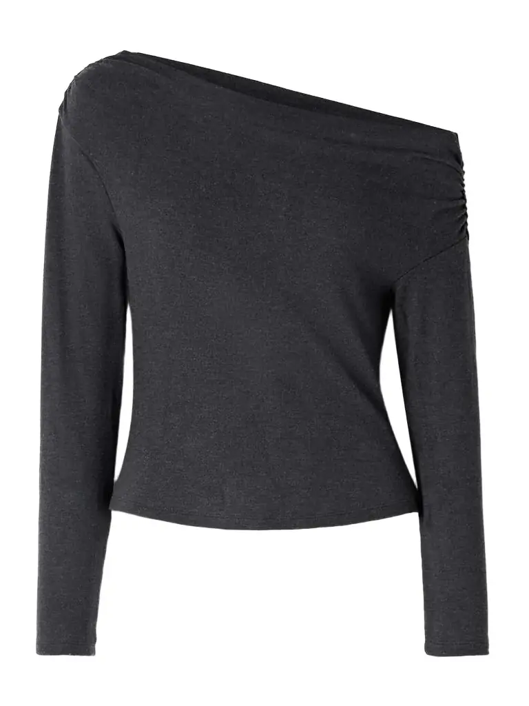Staud Philomena One-shoulder Draped Modal-blend Jersey Top | Image 1 Staud Philomena One-shoulder Draped Modal-blend Jersey Top | Image 1
