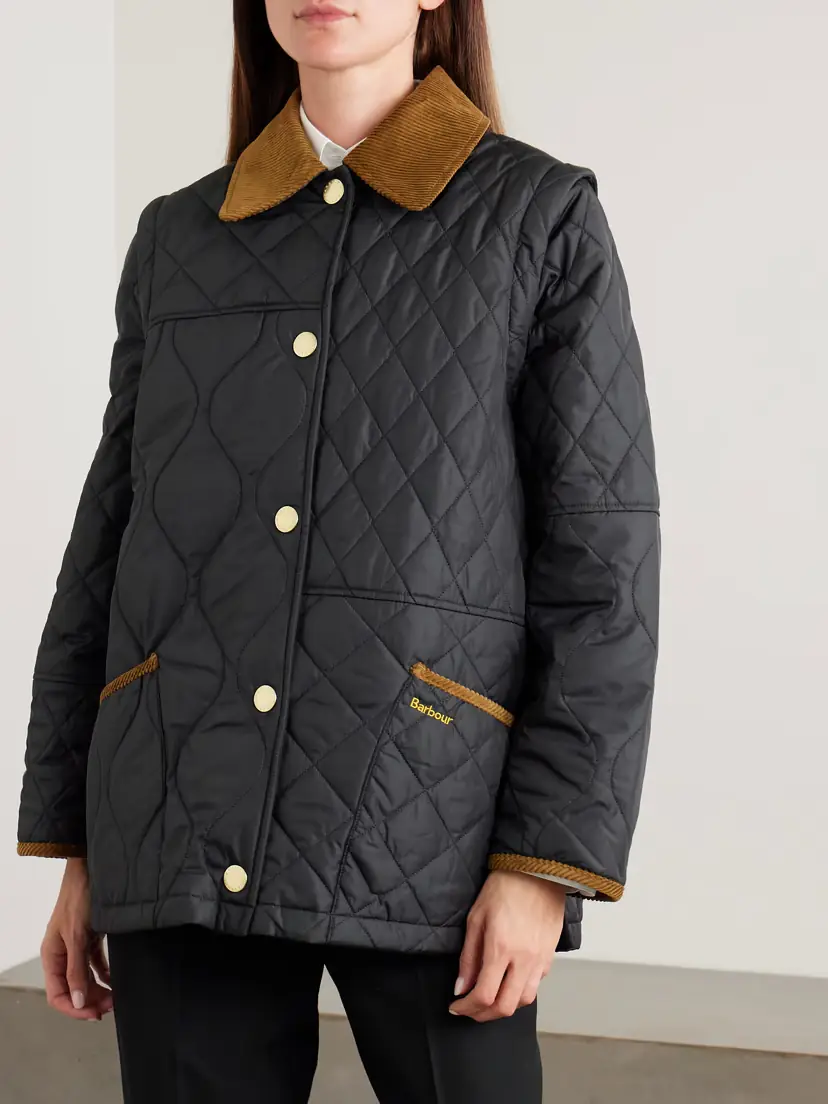 Barbour Lorrie Convertible Corduroy-trimmed Quilted Shell Jacket | Thumbnail 3