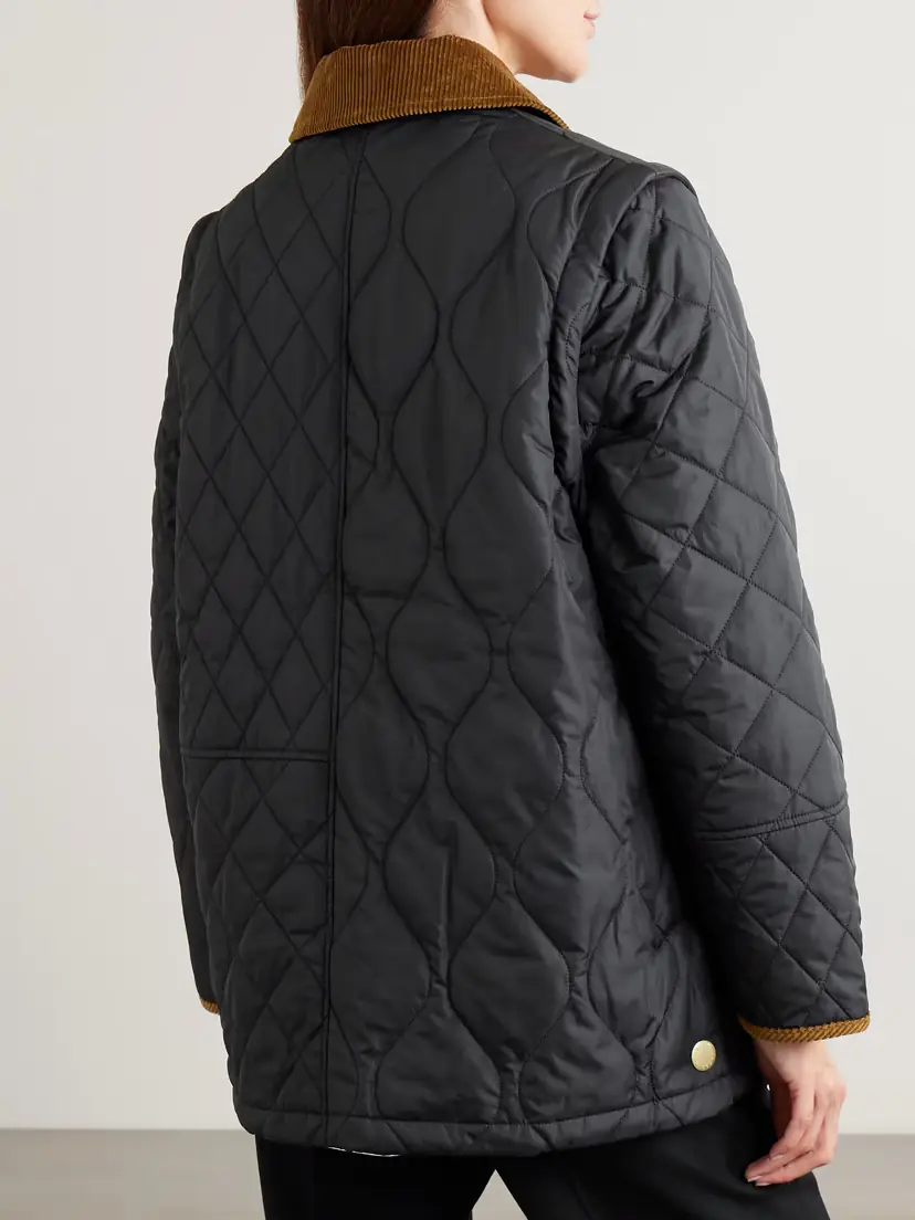 Barbour Lorrie Convertible Corduroy-trimmed Quilted Shell Jacket | Thumbnail 4