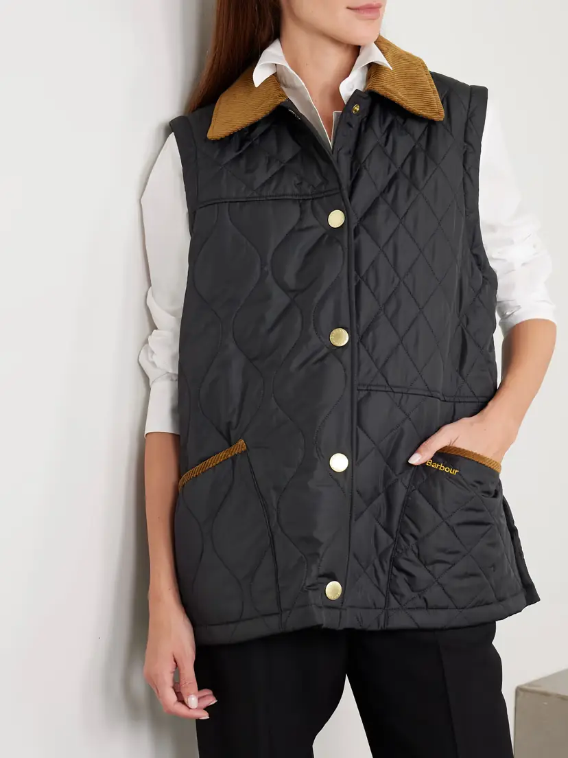 Barbour Lorrie Convertible Corduroy-trimmed Quilted Shell Jacket | Thumbnail 6