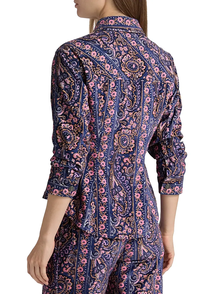 Cinq à Sept Women's Canyon Paisley Velveteen Jacket | Thumbnail 5 Cinq à Sept Women's Canyon Paisley Velveteen Jacket | Thumbnail 5