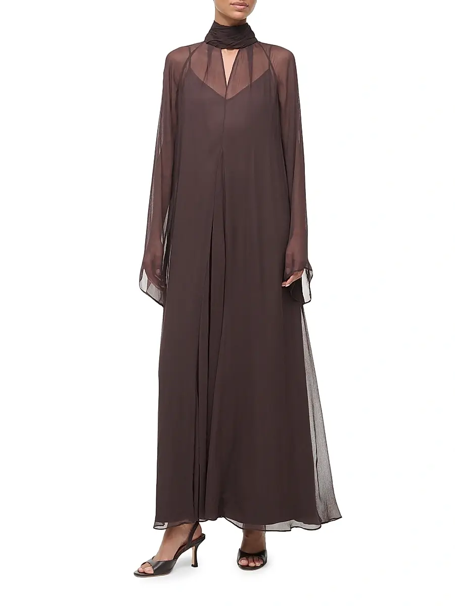Staud Women's Esther Chiffon Maxi Dress | Thumbnail 2 Staud Women's Esther Chiffon Maxi Dress | Thumbnail 2