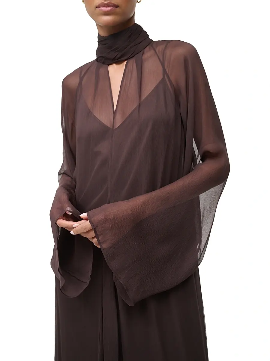 Staud Women's Esther Chiffon Maxi Dress | Thumbnail 6 Staud Women's Esther Chiffon Maxi Dress | Thumbnail 6