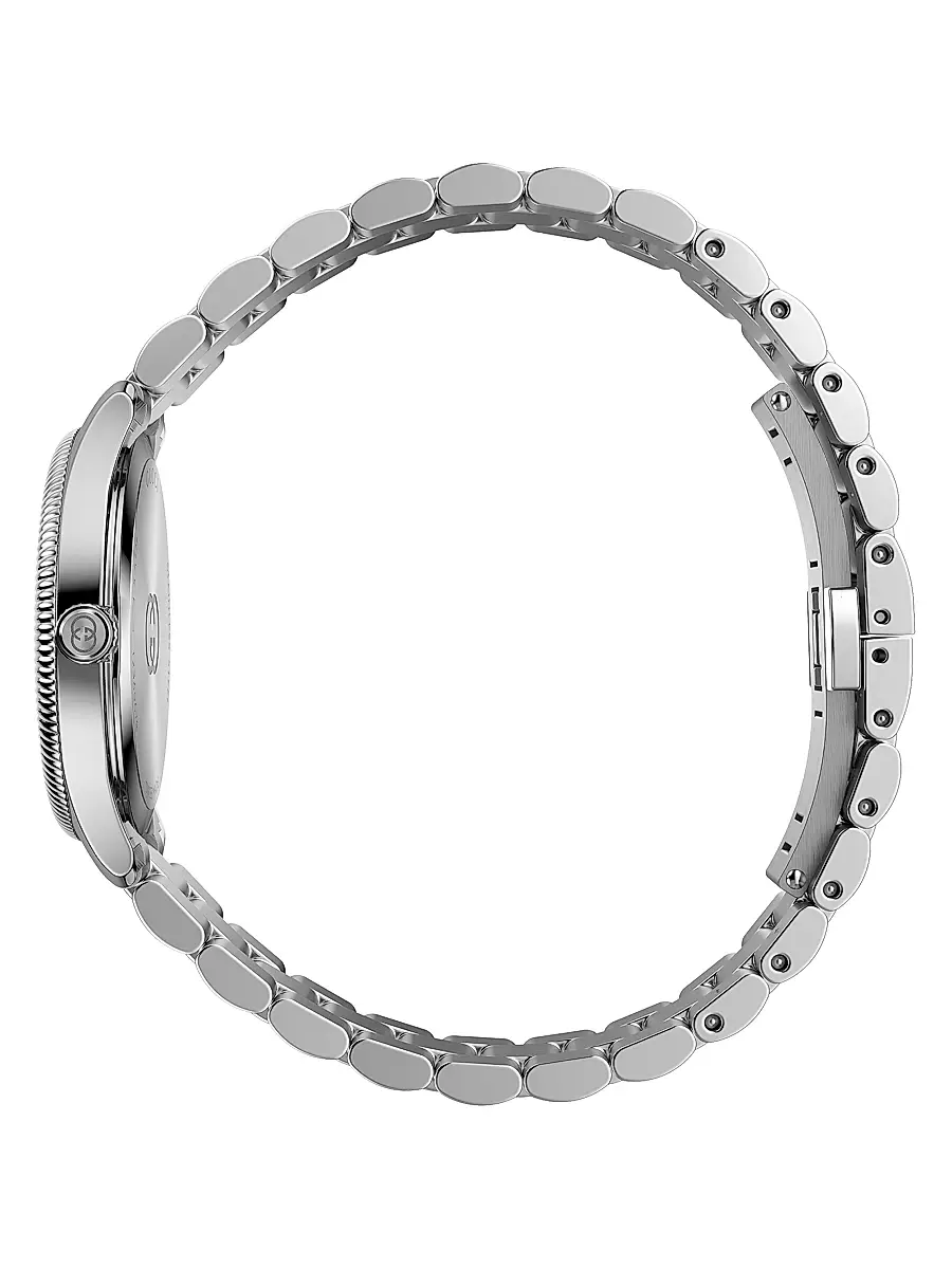 Gucci Women's G-Timeless Stainless Steel, Pink Mother-Of-Pearl & 0.12 TCW Diamond Bracelet Watch/29MM | Thumbnail 4 Gucci Women's G-Timeless Stainless Steel, Pink Mother-Of-Pearl & 0.12 TCW Diamond Bracelet Watch/29MM | Thumbnail 4
