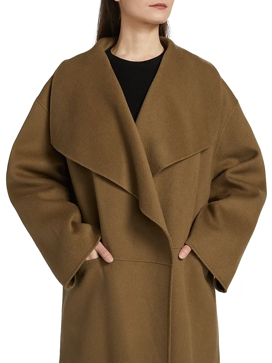 TOTEME Women's Signature Wool-Cashmere Coat | Thumbnail 6