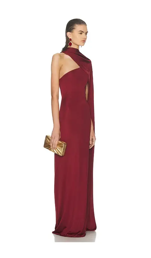 Helsa The Muse Cape Jersey Dress | Thumbnail 2