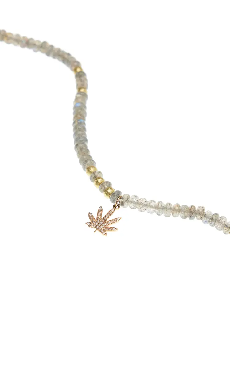 Joie DiGiovanni Sunset Dope Diamond 18K and 14K Yellow Gold Necklace with Labradorite | Thumbnail 3