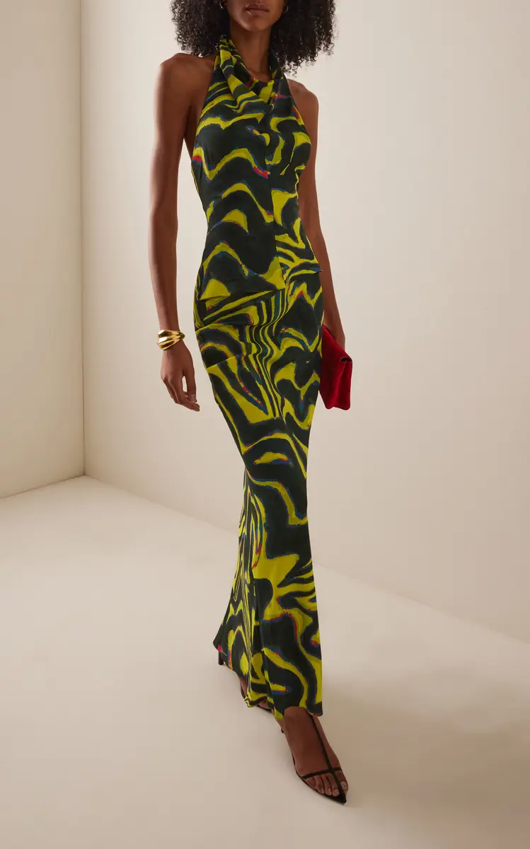 Christopher John Rogers Printed Jersey Maxi Skirt | Thumbnail 2