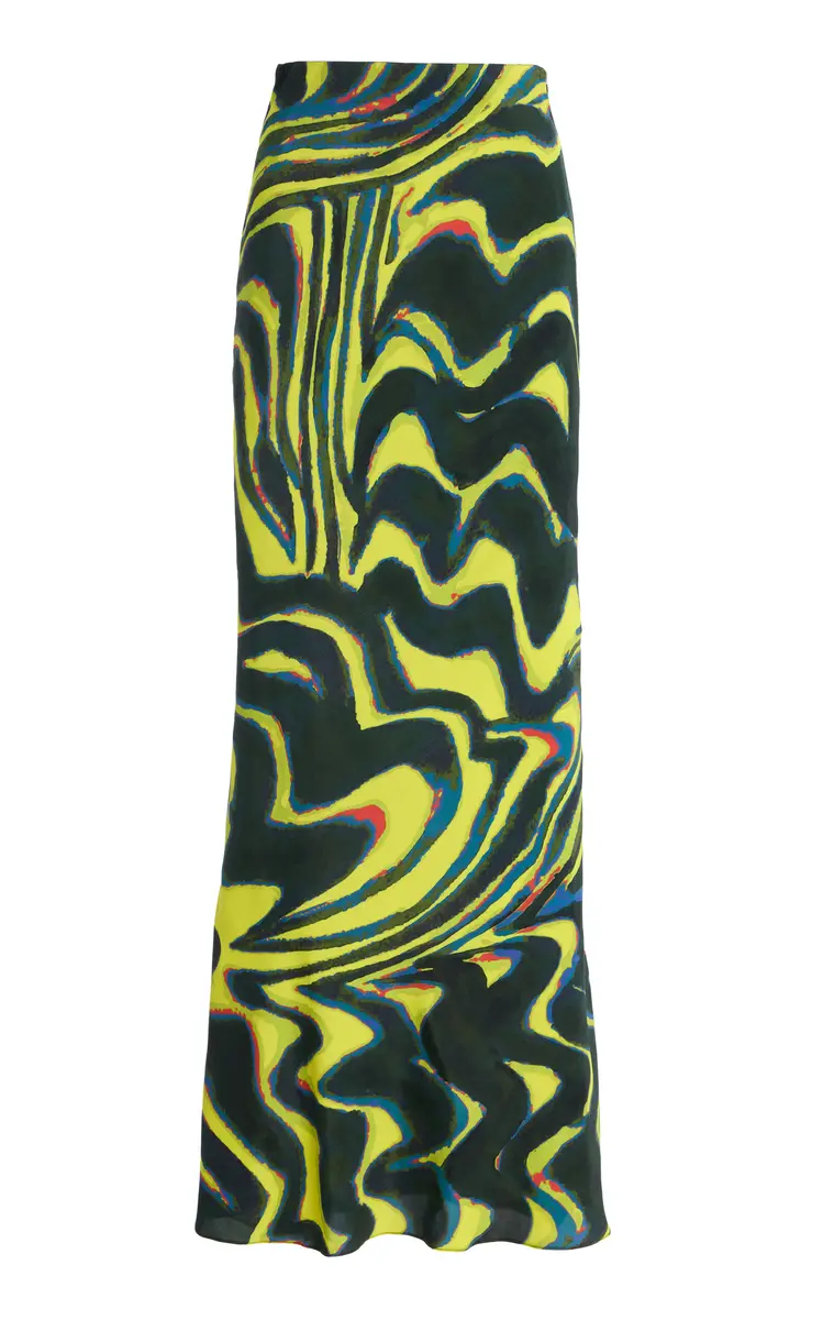 Christopher John Rogers Printed Jersey Maxi Skirt | Thumbnail 6