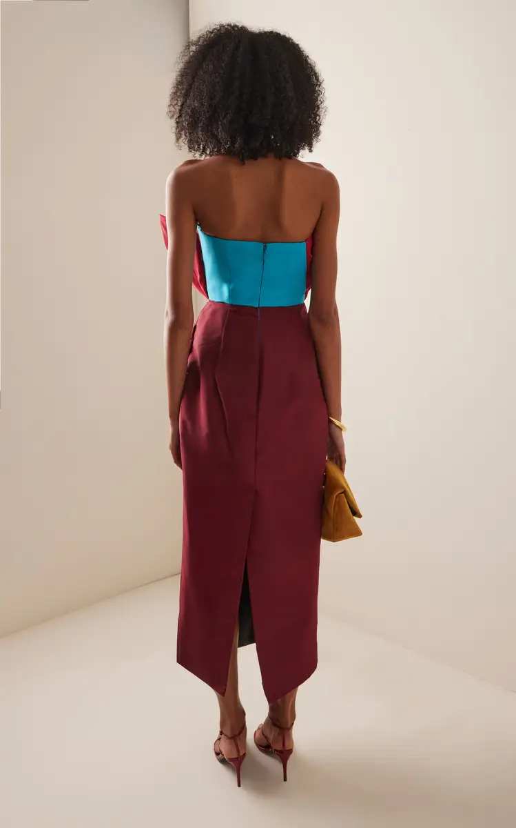 Christopher John Rogers Colorblocked Silk Tulip Gown | Thumbnail 4 Christopher John Rogers Colorblocked Silk Tulip Gown | Thumbnail 4