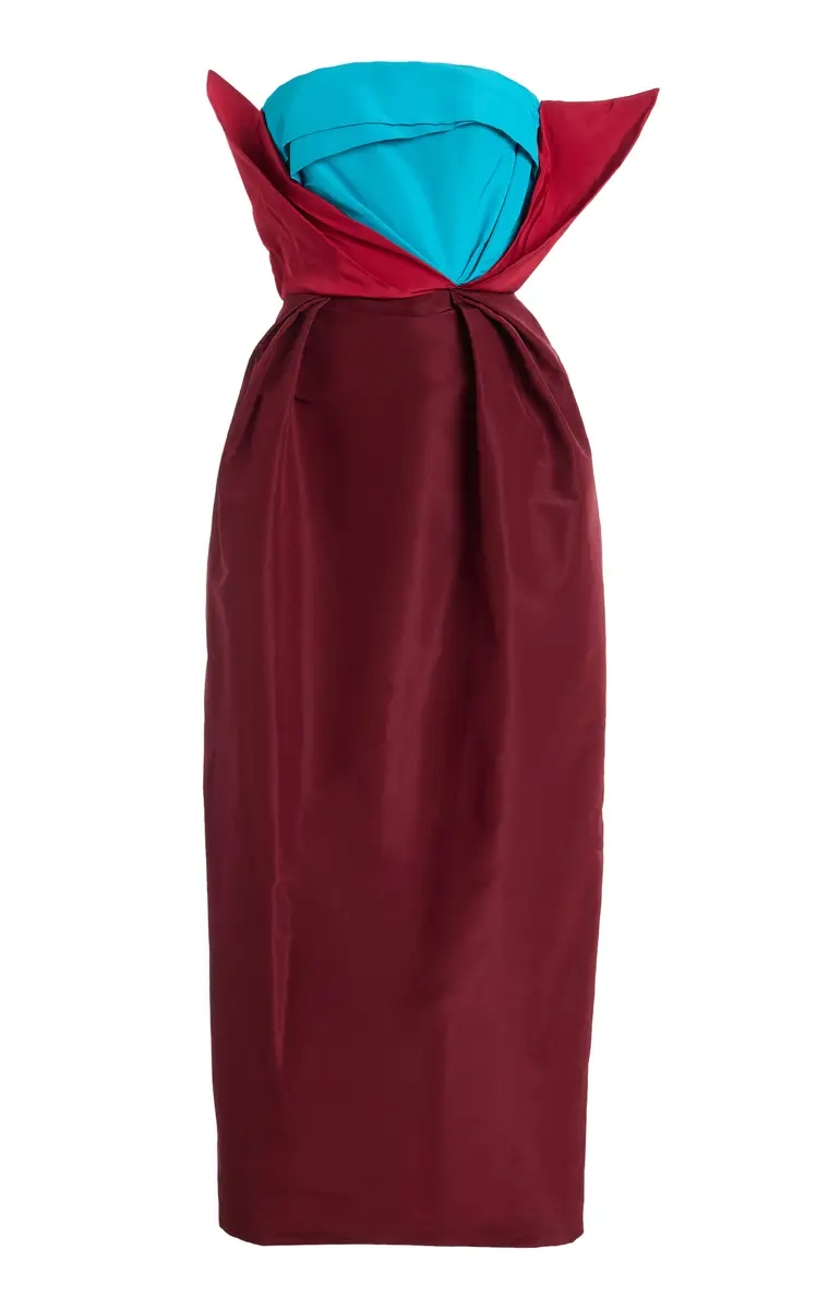Christopher John Rogers Colorblocked Silk Tulip Gown | Thumbnail 6 Christopher John Rogers Colorblocked Silk Tulip Gown | Thumbnail 6