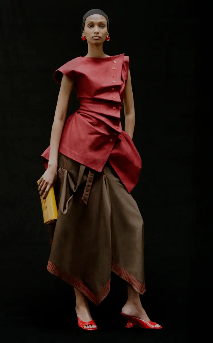 Christopher John Rogers Gathered Crepe Maxi Skirt | Thumbnail 2 Christopher John Rogers Gathered Crepe Maxi Skirt | Thumbnail 2