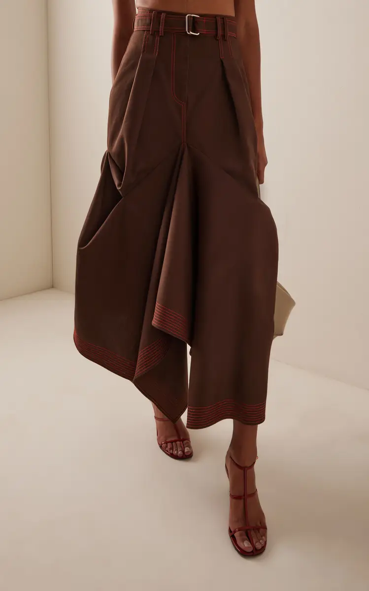 Christopher John Rogers Gathered Crepe Maxi Skirt | Thumbnail 4 Christopher John Rogers Gathered Crepe Maxi Skirt | Thumbnail 4