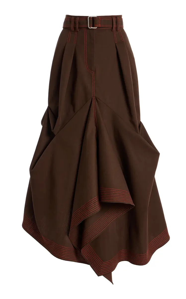 Christopher John Rogers Gathered Crepe Maxi Skirt | Thumbnail 7 Christopher John Rogers Gathered Crepe Maxi Skirt | Thumbnail 7