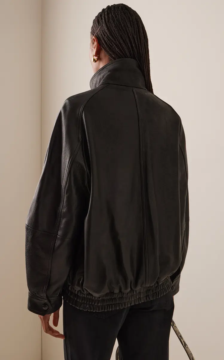 Nour Hammour Ariste Leather Bomber Jacket | Thumbnail 4 Nour Hammour Ariste Leather Bomber Jacket | Thumbnail 4
