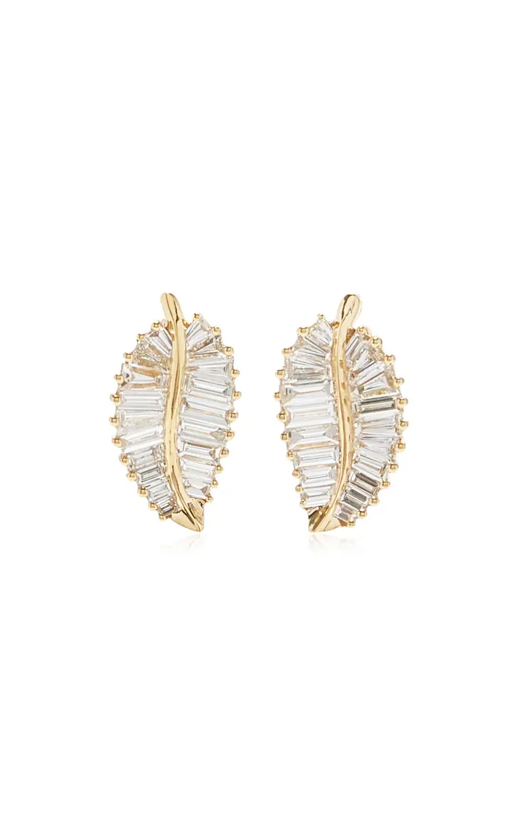 18K Yellow Gold Diamond Earrings 18K Yellow Gold Diamond Earrings