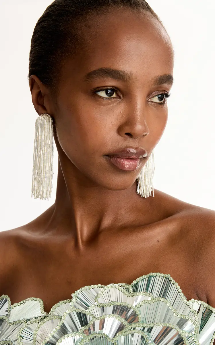 Oscar de la Renta Cascade Tassel Drop Earrings | Thumbnail 2 Oscar de la Renta Cascade Tassel Drop Earrings | Thumbnail 2