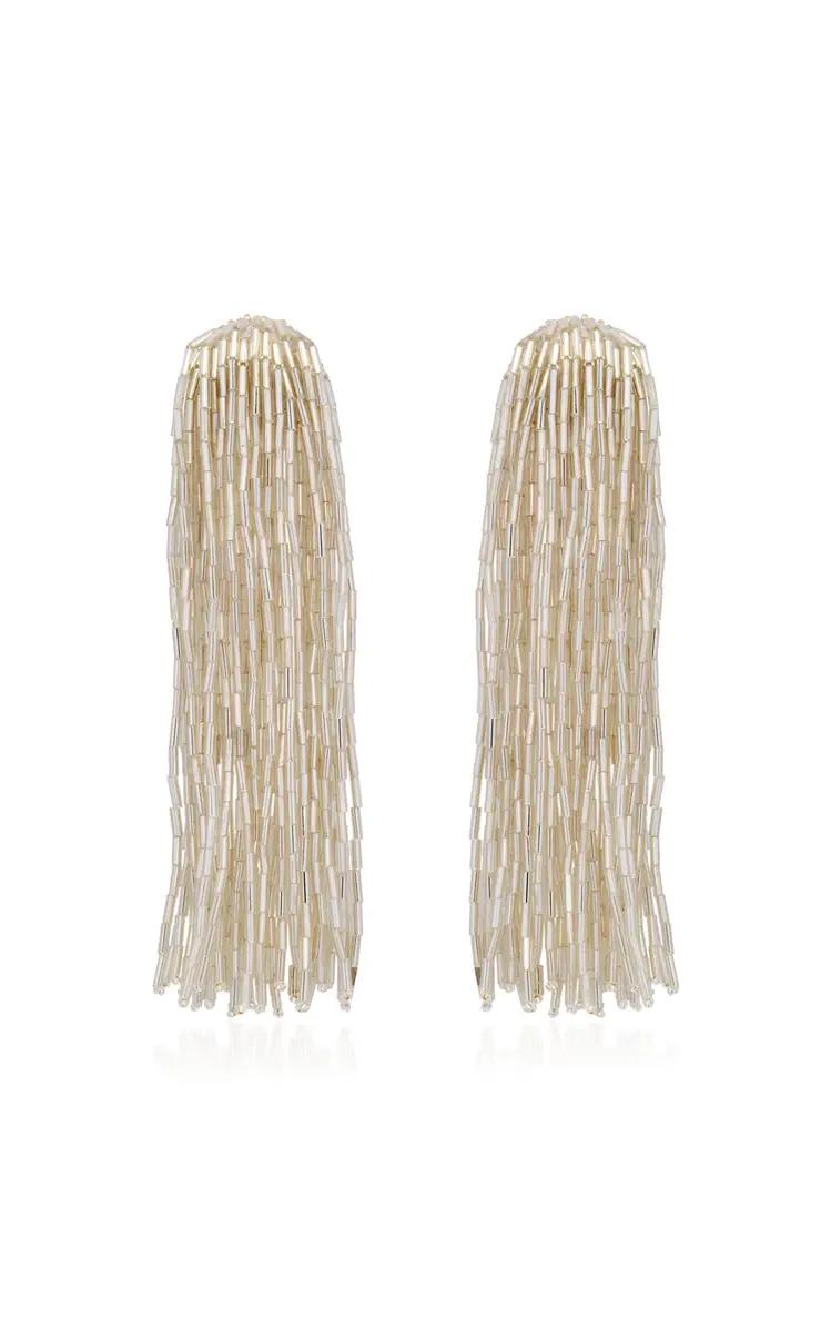 Oscar de la Renta Cascade Tassel Drop Earrings | Image 1 Oscar de la Renta Cascade Tassel Drop Earrings | Image 1
