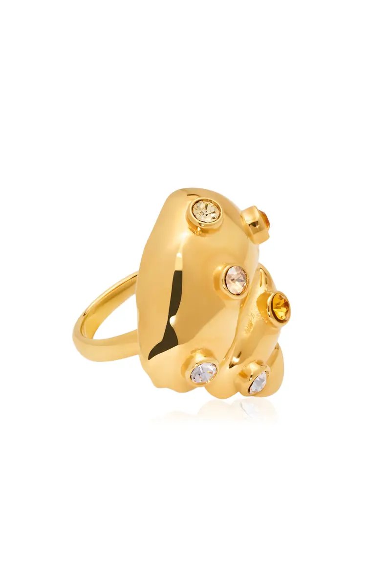 Oscar de la Renta Seashell Rhinestones Ring | Thumbnail 2