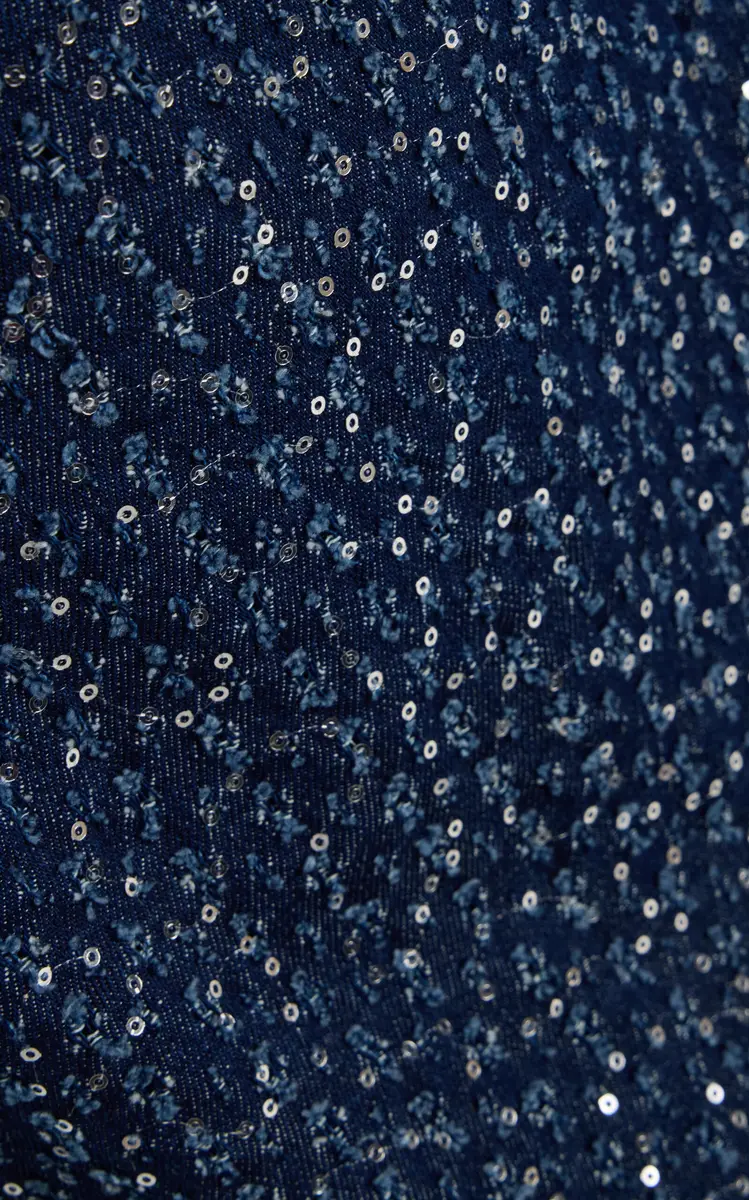 Michael Kors Collection Sequined Denim Midi Pencil Skirt | Thumbnail 5 Michael Kors Collection Sequined Denim Midi Pencil Skirt | Thumbnail 5