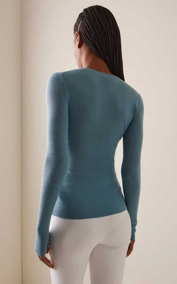 Michael Kors Collection Hutton Ribbed-Knit Top | Thumbnail 4 Michael Kors Collection Hutton Ribbed-Knit Top | Thumbnail 4