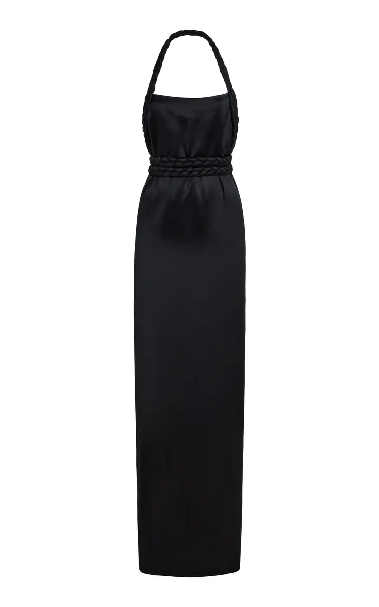Bevza Kosa Rope-Detailed Satin Maxi Halter Dress | Thumbnail 8 Bevza Kosa Rope-Detailed Satin Maxi Halter Dress | Thumbnail 8