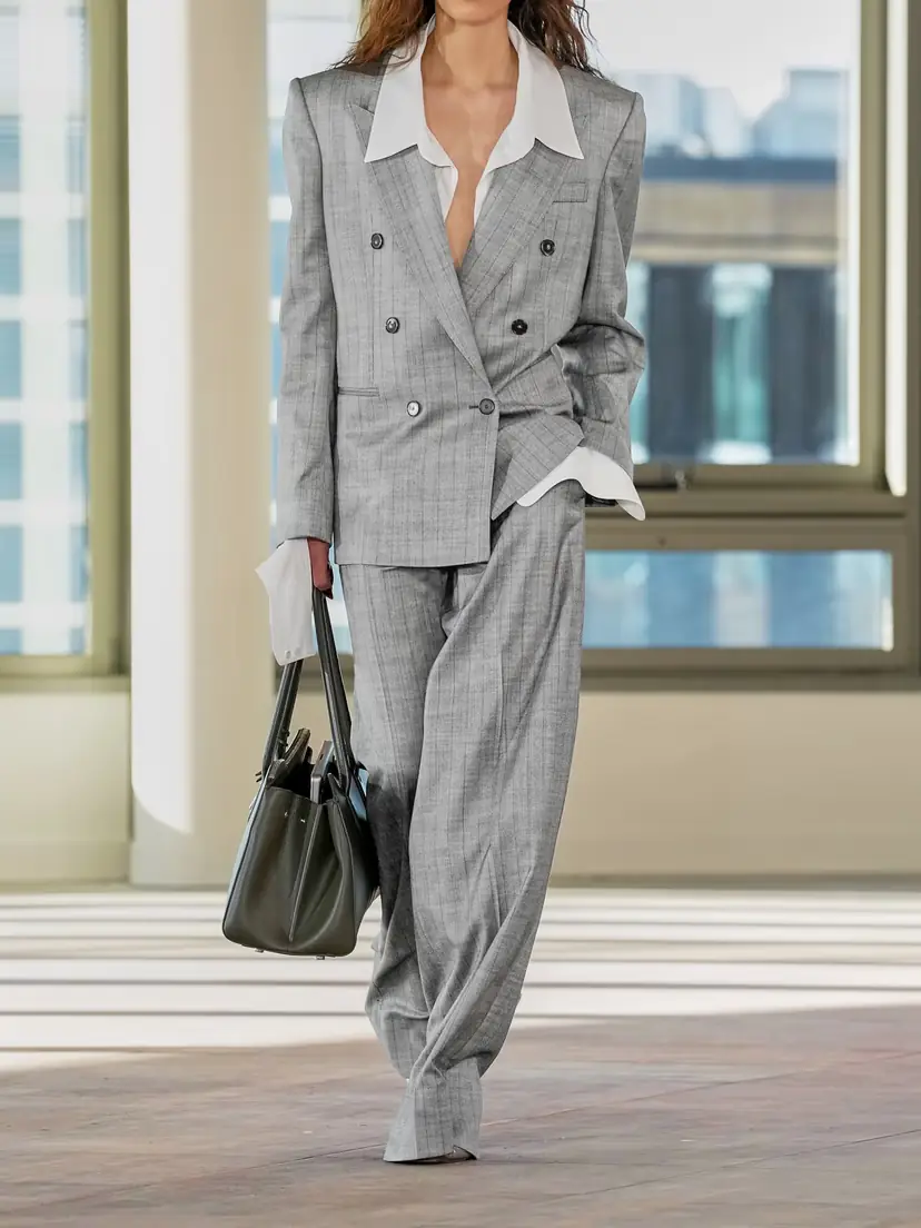 Stella McCartney Double-breasted Pinstriped Wool-blend Twill Blazer | Thumbnail 5 Stella McCartney Double-breasted Pinstriped Wool-blend Twill Blazer | Thumbnail 5