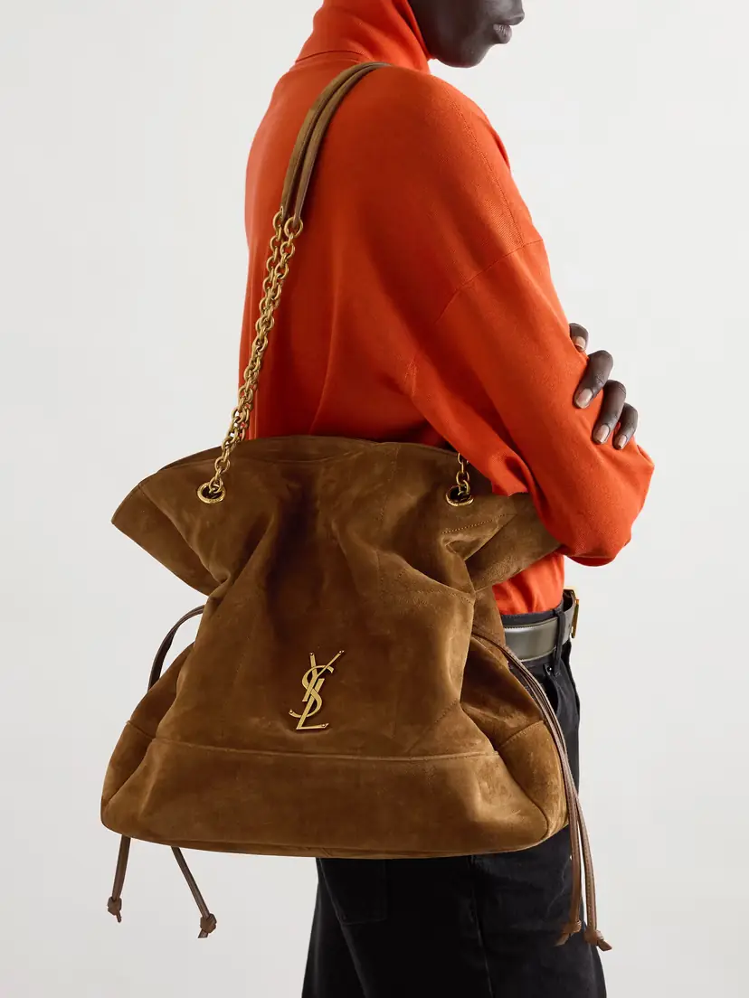 Saint Laurent Jamie Shopping Quilted Suede Shoulder Bag | Thumbnail 2 Saint Laurent Jamie Shopping Quilted Suede Shoulder Bag | Thumbnail 2