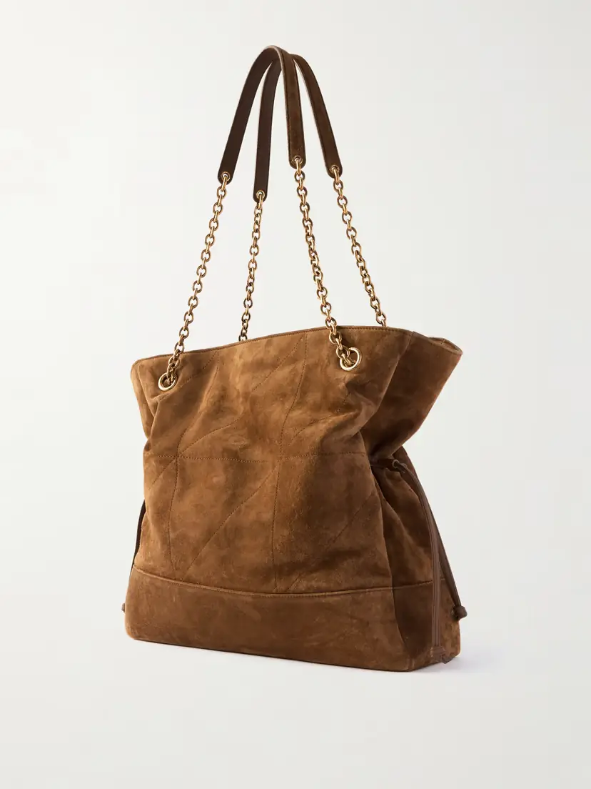 Saint Laurent Jamie Shopping Quilted Suede Shoulder Bag | Thumbnail 3 Saint Laurent Jamie Shopping Quilted Suede Shoulder Bag | Thumbnail 3