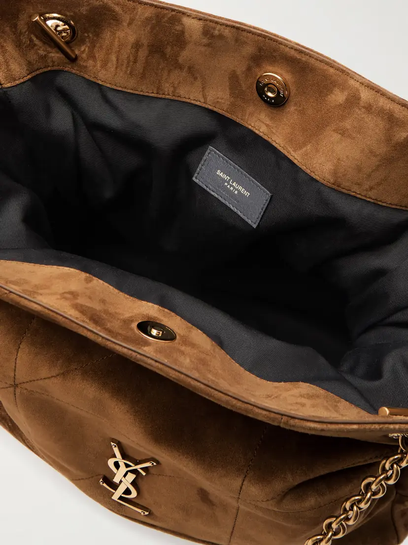 Saint Laurent Jamie Shopping Quilted Suede Shoulder Bag | Thumbnail 5 Saint Laurent Jamie Shopping Quilted Suede Shoulder Bag | Thumbnail 5