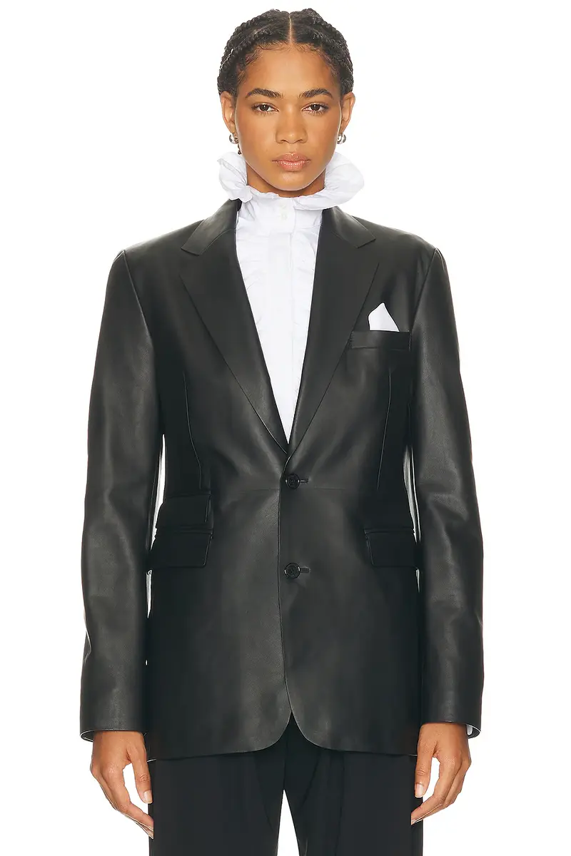 Ralph Lauren Collection Eli Leather Blazer | Thumbnail 2 Ralph Lauren Collection Eli Leather Blazer | Thumbnail 2