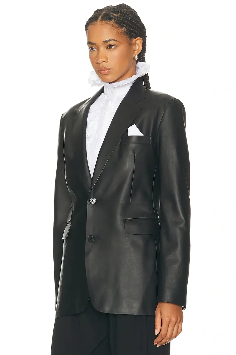 Ralph Lauren Collection Eli Leather Blazer | Thumbnail 4 Ralph Lauren Collection Eli Leather Blazer | Thumbnail 4