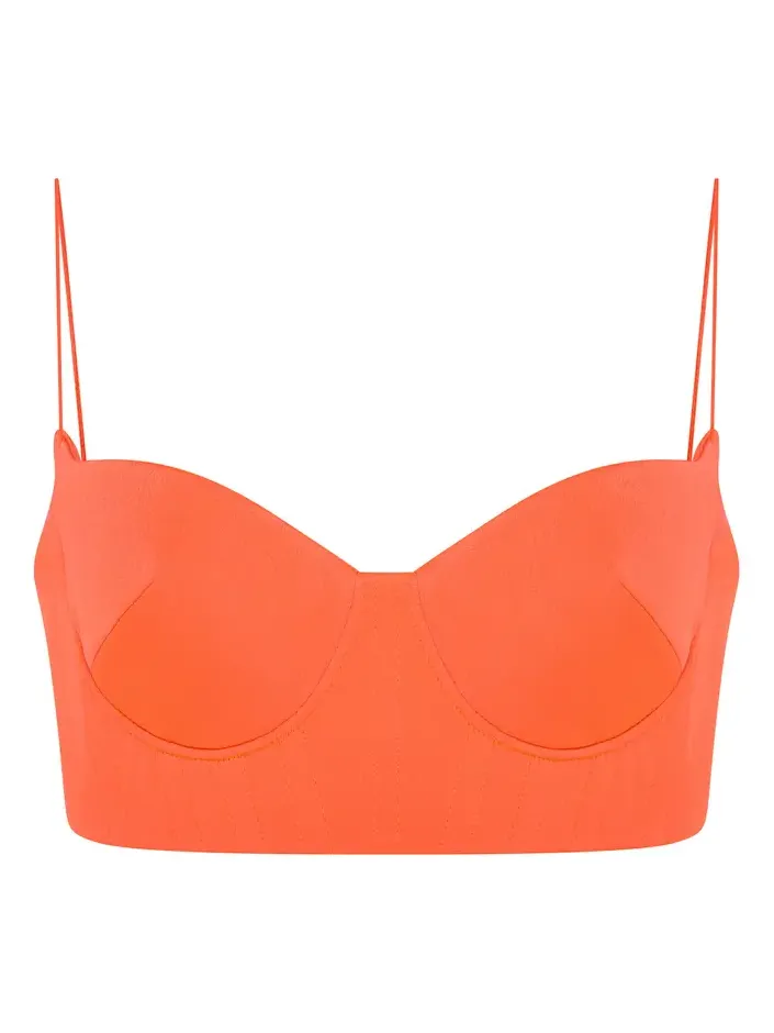 Alex Perry HART satin bustier top