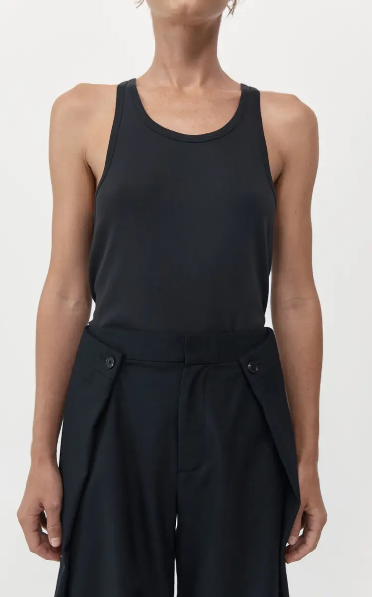 St. Agni Fold-Detailed Wool-Blend Wide-Leg Pants - Black | Thumbnail 9