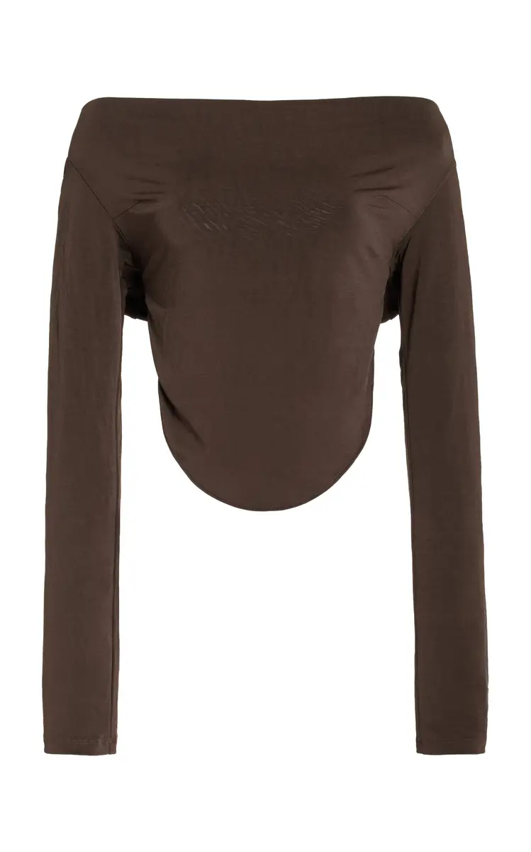 Mirror Palais The Hooded Cowl Top - Brown | Thumbnail 4
