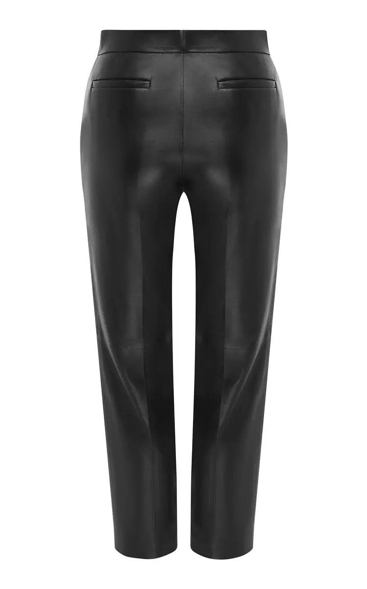Alex Perry Cropped Leather Straight-Leg Pants | Thumbnail 3