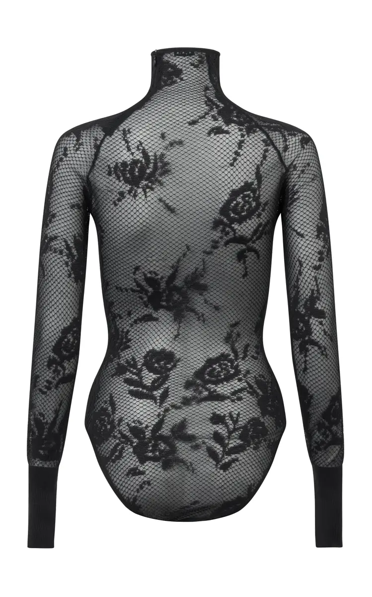 ALAÏA Cotton-Blend Lace Bodysuit | Thumbnail 9