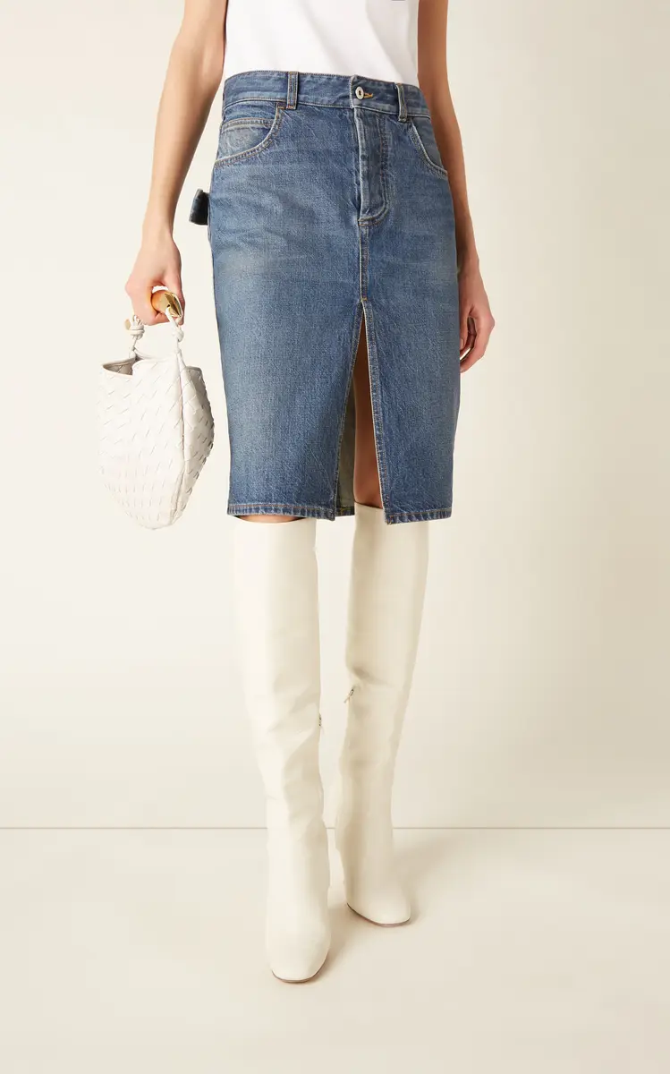 Bottega Veneta Denim Midi Skirt | Thumbnail 3 Bottega Veneta Denim Midi Skirt | Thumbnail 3