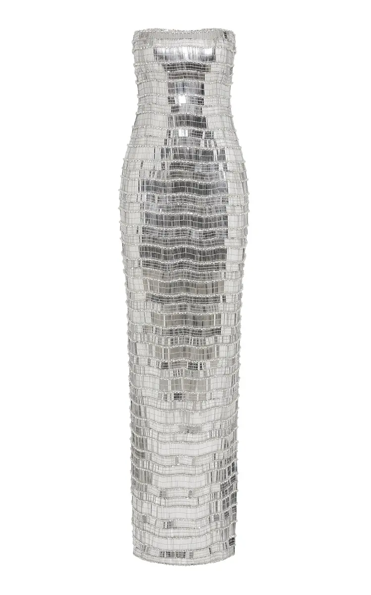 RACHEL GILBERT Sylvie Strapless Sequined Tulle Gown