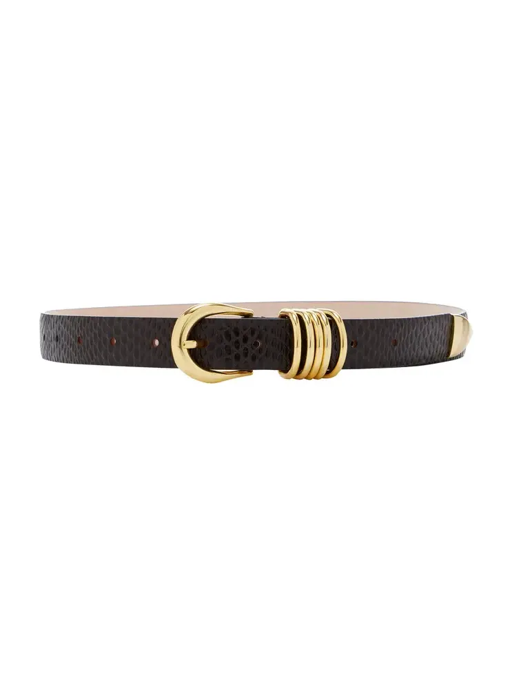 Hollyhock Croc-Effect Leather Belt