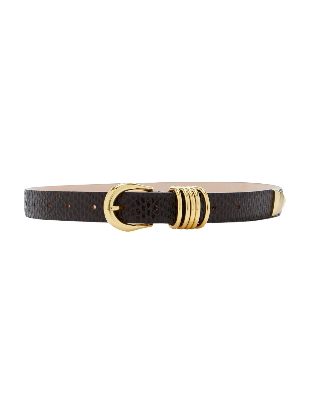 Hollyhock Croc-Effect Leather Belt Hollyhock Croc-Effect Leather Belt