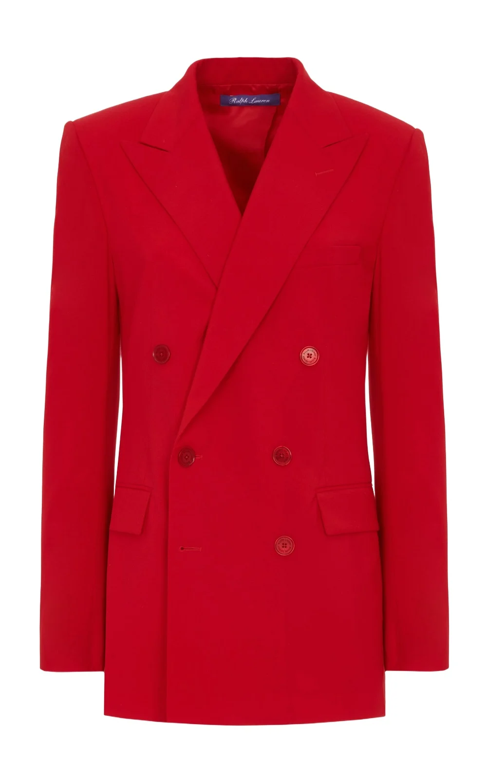 Ralph Lauren Ramona Stretch Wool-Blend Double-Breasted Blazer